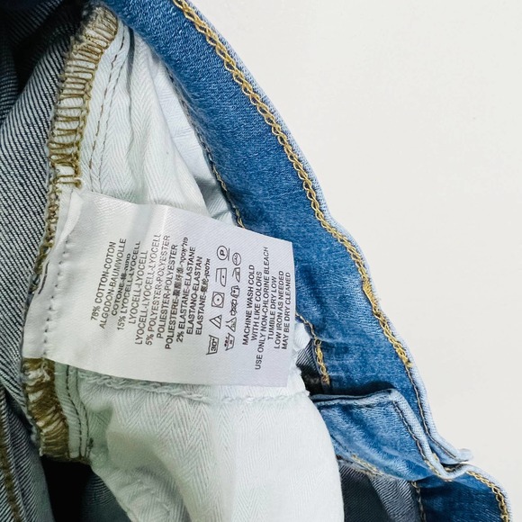 Free People Raegan Jeans Button Fly 28 Distressed Raw Hem Skinny Ankle High Rise - Picture 6 of 8